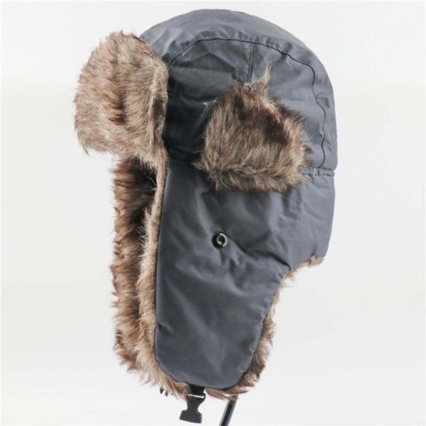 

berets hat men women ear flap autumn winter protection casual no brim warm, Blue;gray