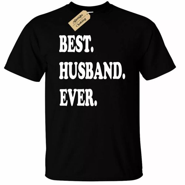 

mens husband ever anniversary day holiday birthday gift t shirt, White;black