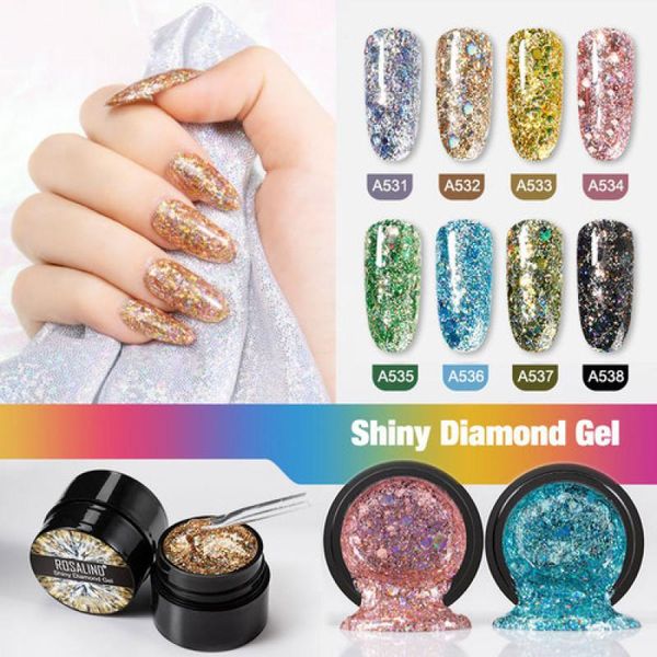 

nail gel 5ml polish glitter paint hybrid varnishes shiny base coat for nails set semi permanent manicure art, Red;pink