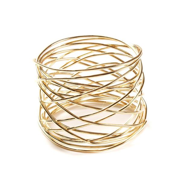 

1pcs/2pcs wide round napkin rings metal cross hollow out design holder for table