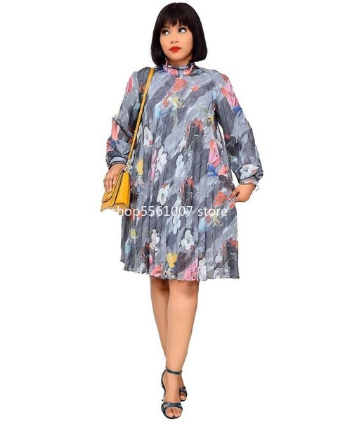 

ethnic clothing 2021 autumn african women long sleeve printing plus size dress dresses clothes american, Red