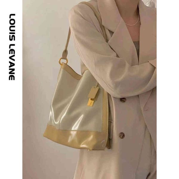 

tote bag south korean ins bag 2020 new fashion high capacity one shoulder messenger leather women's commuter women's