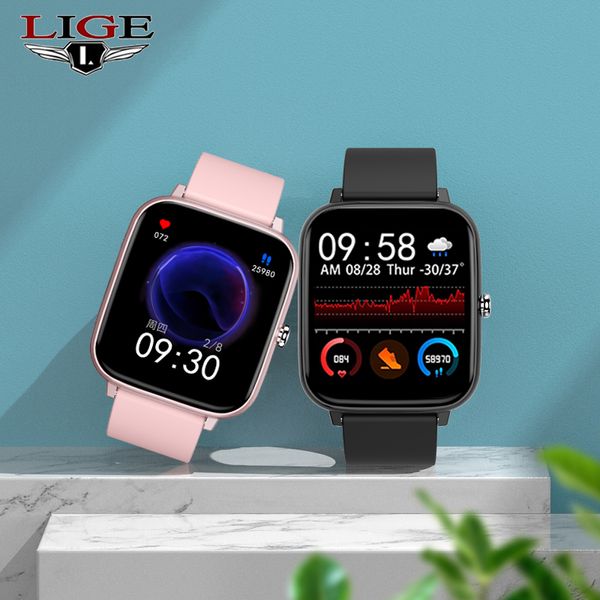 

lige 2021 new men smart watch ip67 waterproof smartwatch men women fitness bracelet band bluetooth call for android ios xiaomig, Slivery;brown