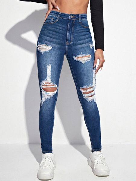 

ripped skinny jeans t8yo#, Blue