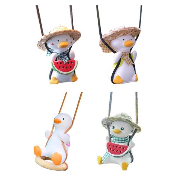 

decorative objects & figurines swing duck car rear view mirror ing pendant mini ornament charm