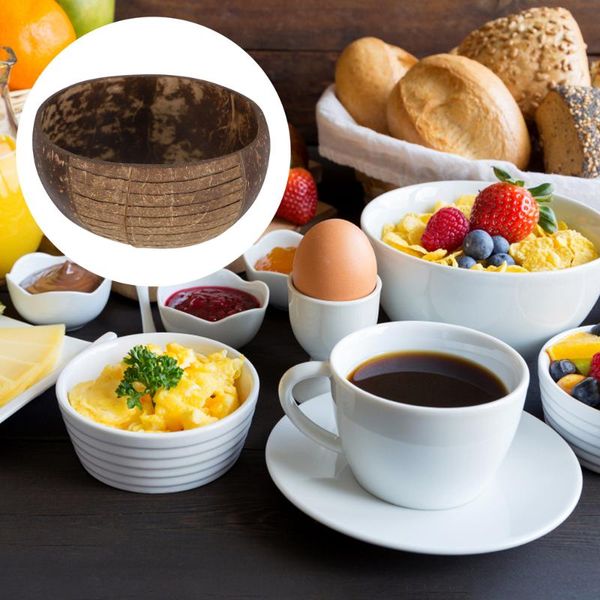 

pc coconut shell salad bowl lightweight porridge practical snack bowls