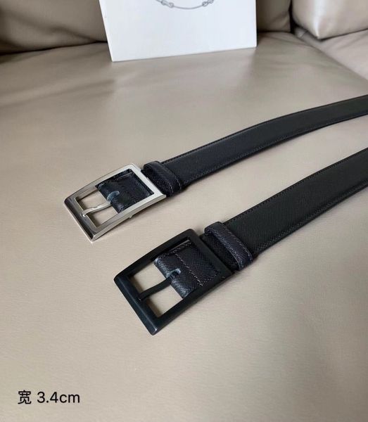 

2021 3.4cm fashion women luxurys men designers belts classic belt with box,real leather production ,the factory source, Black;brown