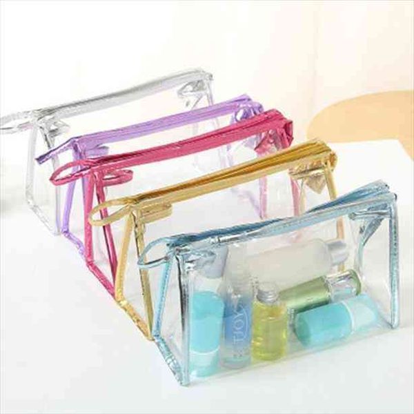 

fashion 1pc clear waterproof cosmetic bags storage makeup pvc for make up travel rangement maquillage dropshipping