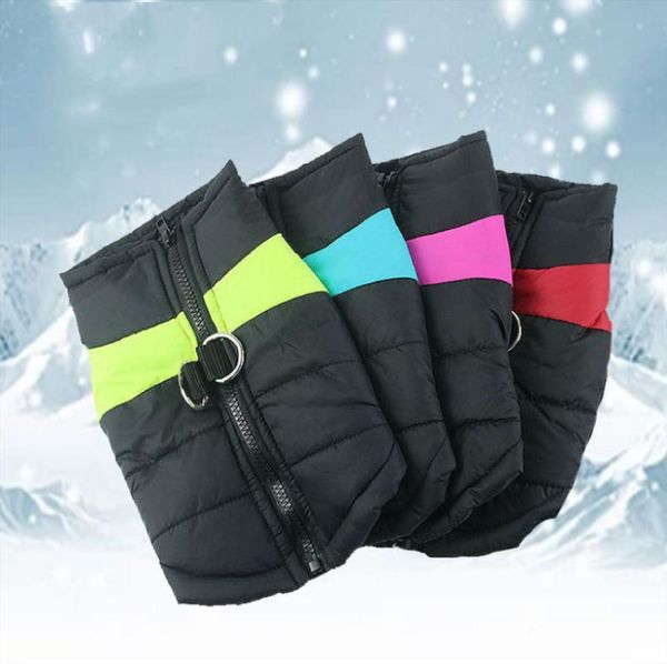 

dog apparel clothes autumn and winter warm thickened cotton vest pet medium large ski suit