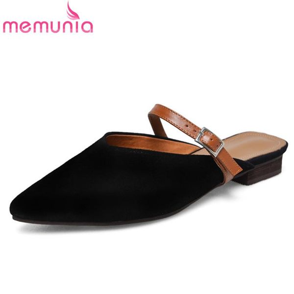 

classic summer women sandals suede leather shoes leisure simple arrive woman, Black