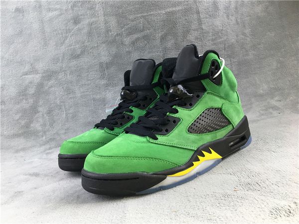 

apple green basketball shoes 5s black yellow jumpman 5 fashion sneakersvbbw