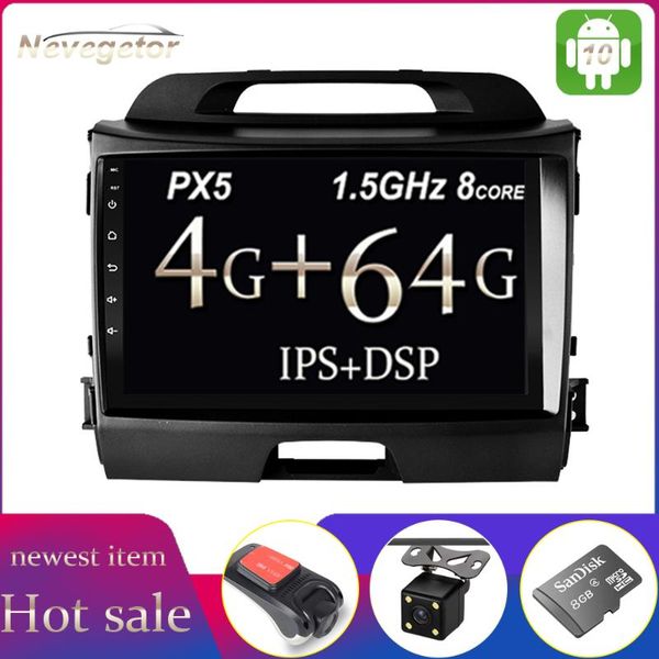 

player px5 64g 9" android 10 go car dvd for kia sportage 3 4 2010 2011 2012 2013-2021 radio gps navigation wifi