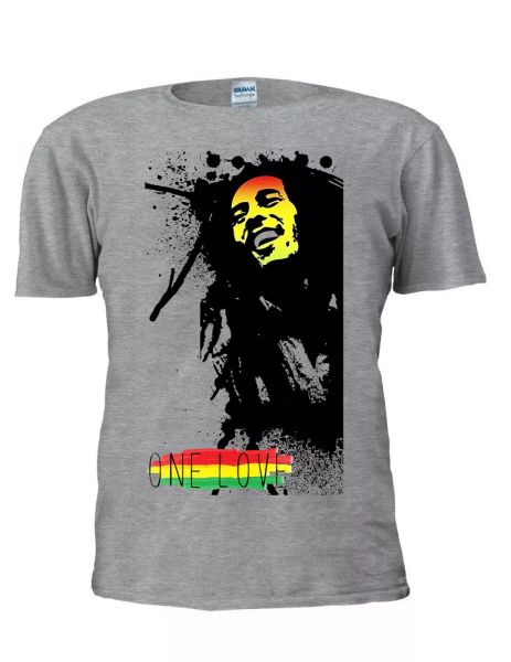 

bob marley one love t shirt jamaican reggae trendy tee men women tee m784, White;black