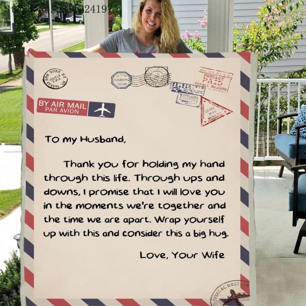 

blankets message letter flannel blanket gift to my girlfriend comfortable perfect german