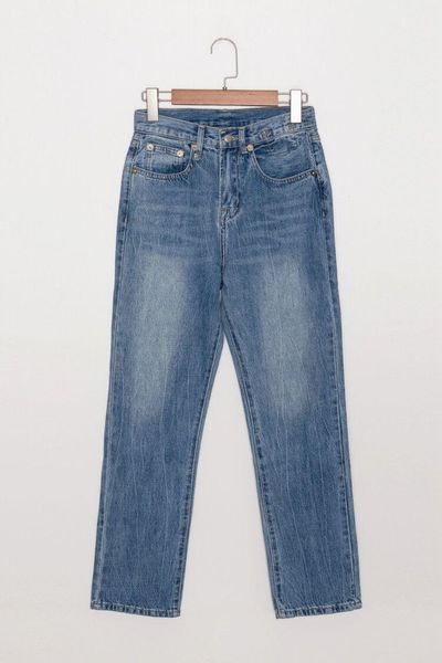 

women jeans pants straight wide-leg women's, Blue