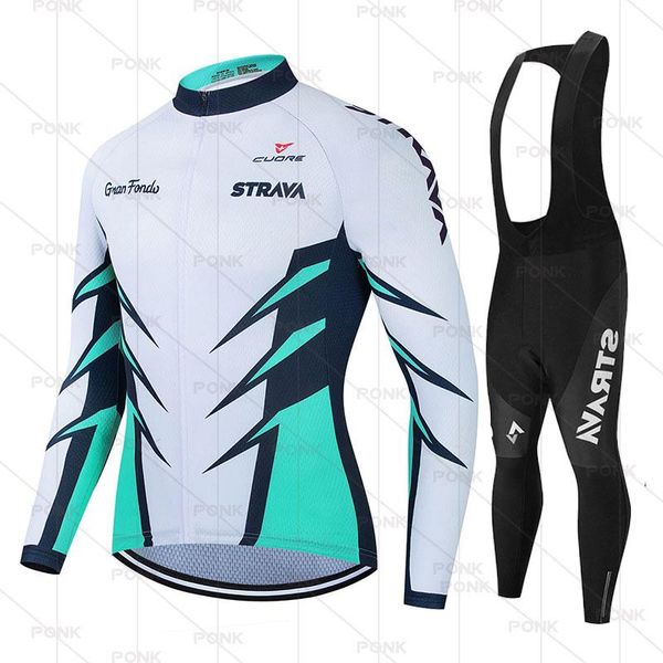 

racing sets strava 2021 pro mountain bike bicycle men's long-sleeve suit cycling clothes breathable mtb jersey ciclismo, Black;blue