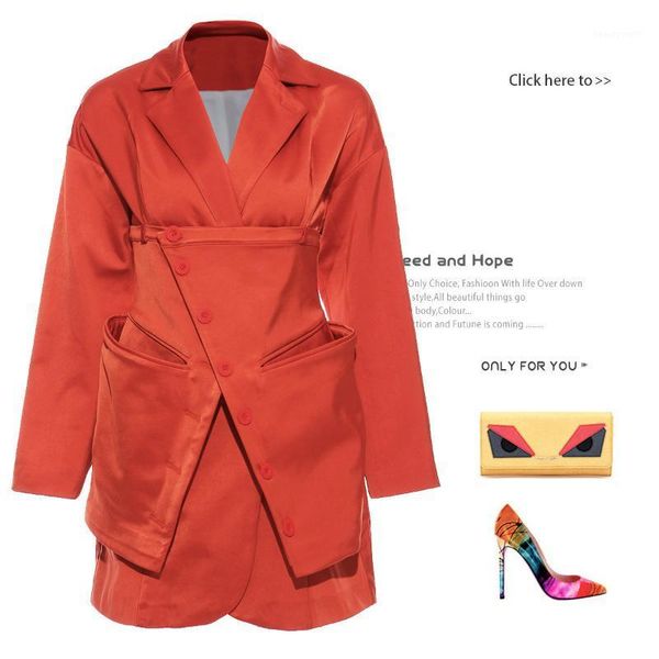 

spring autumn fashion women casual coat ins british style female design sense of minority waist irregular loose fake two blazers women', White;black