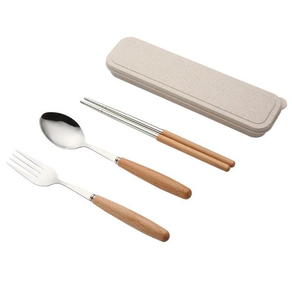 

travel utensils set portable camping flatware dinnerware for students sets