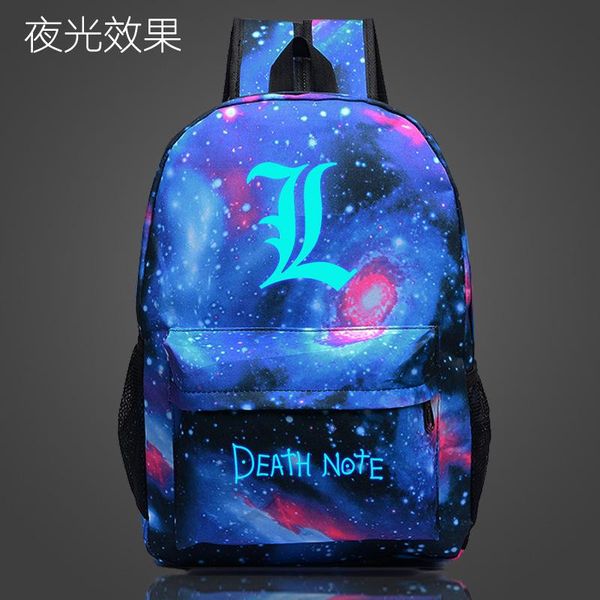 

backpack death note school bag noctilucous luminous student book notebook daily mochila boys girls gift