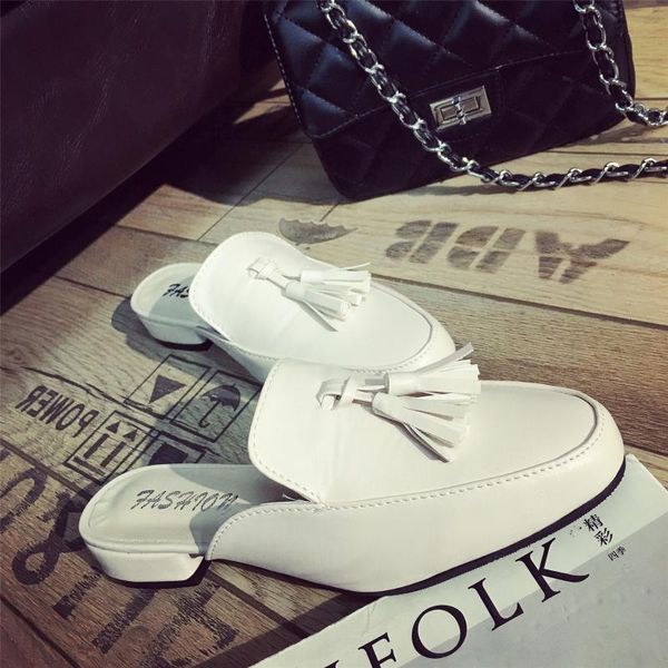 

slippers women summer cover toe female shoes slides rubber flip flops fashion fringe lady low 2021 hawaiian flat luxury soft, Black