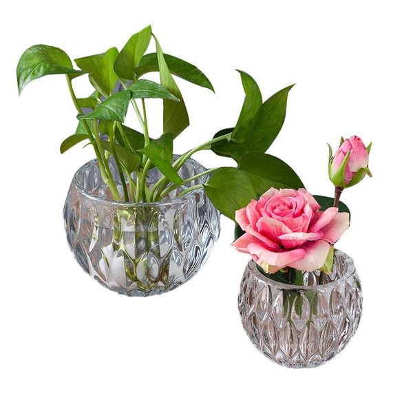 

vases crystal ball vase home decor glass flower terrarium succulents plant gift micro landscape cover and water culture bottle