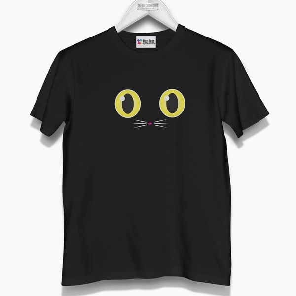 

men's tee face cat t-shirt (brand new) - cat t-shirt new style, White;black