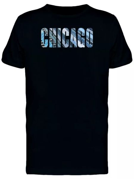 

Cityscape On Chicago City Name Tee Men's -Image by Shutterstock, White;black