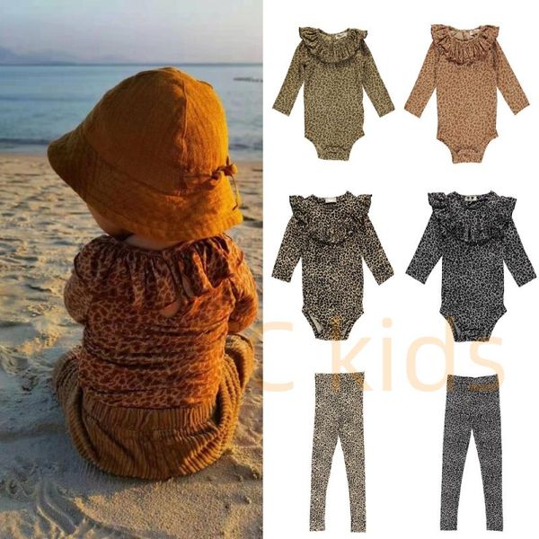 

high-end cotton kids long sleeve leopard grain rompers brand clothes solid nice fabric born girl outfit baby boy accessories jumpsuits, Blue