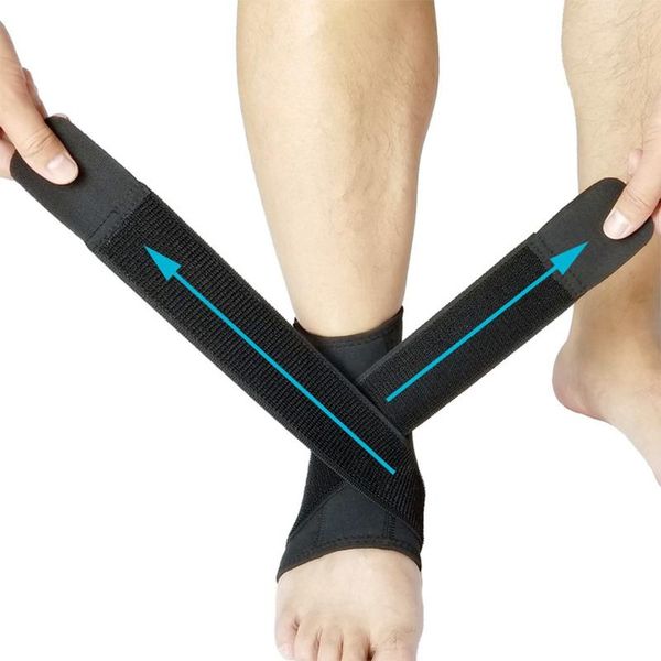 

ankle support 1pcs brace,elasticity adjustment protection foot bandage,sprain prevention sport fitness guard band, Blue;black