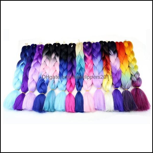

hair bun maker aessories & tools products fashion three tone color crochet extensions kanekalon synthetic braids ombre jumbo braiding drop d, Brown