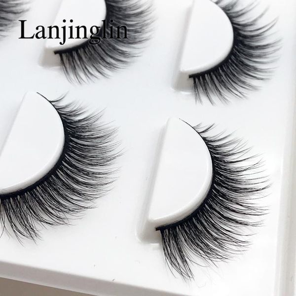

pairs natural false eyelashes fake lashes long makeup 3d mink extension eyelash for beauty #x111