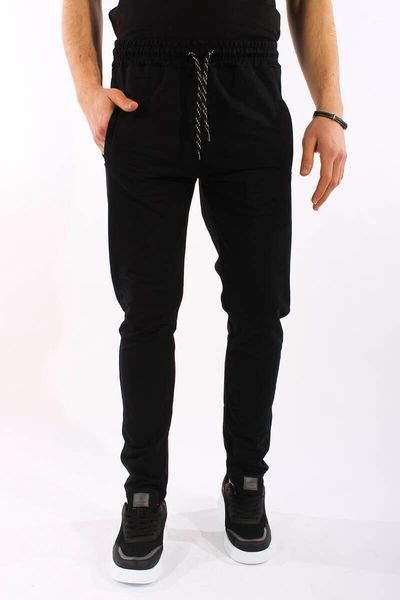 

mens navy blue straight leg waist drawstring sweatpants men's pants, Black