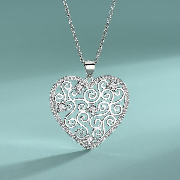 

chains s925 sterling silver heart-shaped love ladies secklace europe and the united states fashion necklace jewelry pendant
