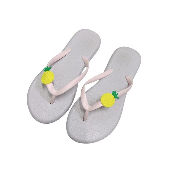 

slippers 148 lovely fruit leisure flat bottom women's slipper fashion beach flip flop, Black