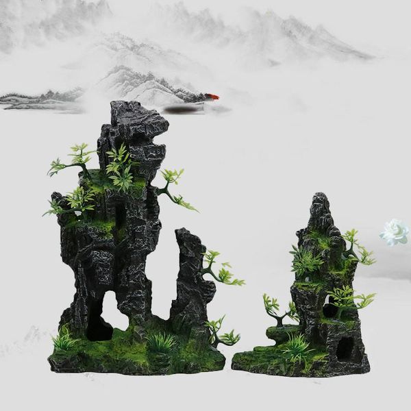 

aquarium decoration simulation artificial mountain resin rockery fish tank landscaping aquascape decor landscape accessories decorations