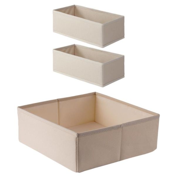 

storage drawers 3pcs cloth art delimited underwear receives box deskto sort out drawer