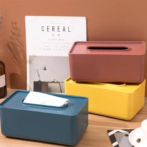 

tissue boxes & napkins minimalist nordic plastic box cover simple solid color rectangular napkin holder facial paper case