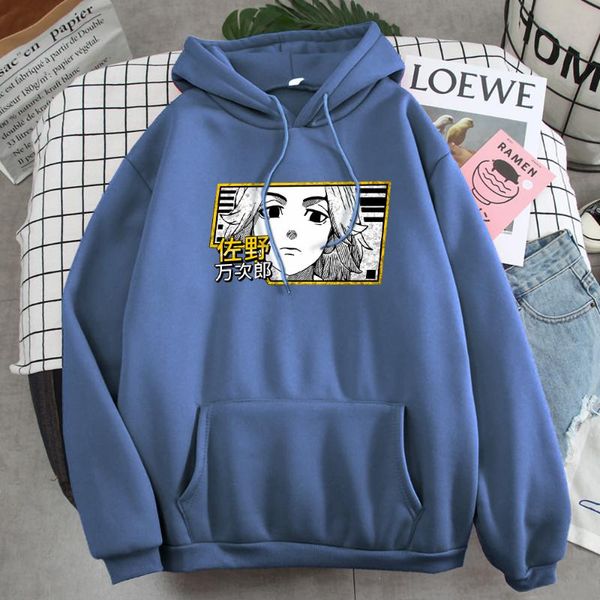 

men's hoodies & sweatshirts sano manjiro mikey hoodie tokyo revengers oversize casual rock men street fashion anime mens pullover, Black