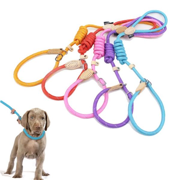 

dog collars & leashes pets reflective for small medium large cat puppy handle rope durable pet leash chihuahua harnesses