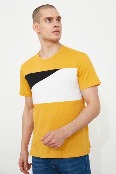 

men's t-shirts trendyol men 's regular fit t-shirt tmnss21ts2397, White;black