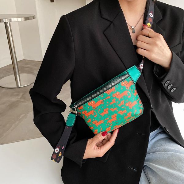 

waist bags fashion cartoon cat fanny pack for women multifunction bag woman small shoulder crossbody phone purses chest 9036