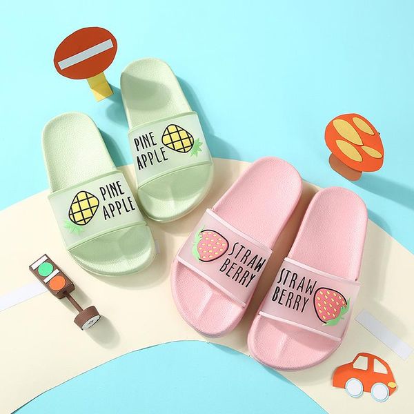 

slipper 2021 child slippers summer indoor home bath shoes parent anti-slip soft-sole outer wear sandals baby wholesale, Black;grey