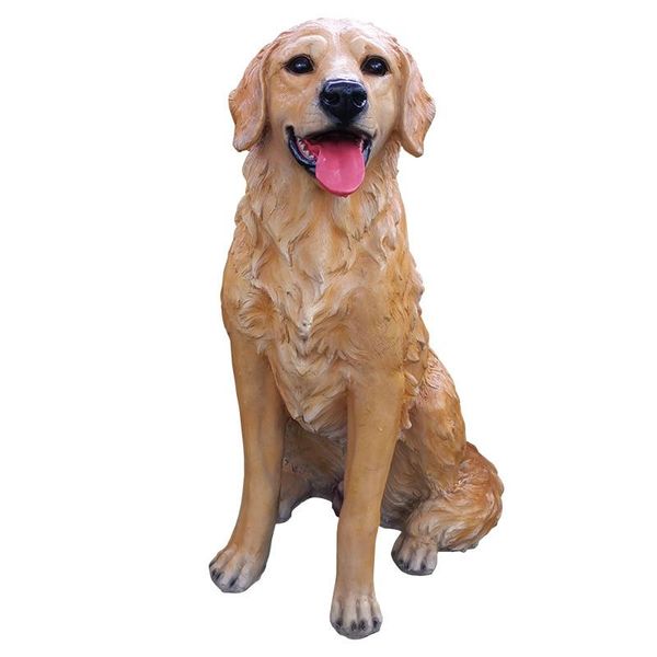 

decorative objects & figurines handmade artificial dog model sculpture home living room villa terrace garden creative decoration golden retr