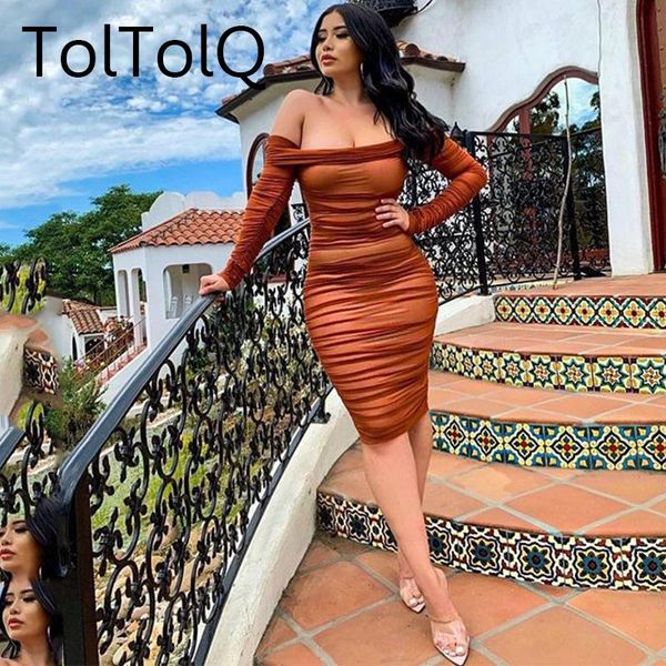 

casual dresses 2021 spring dress club party long sleeve off the shoulder fold lace backless length double cloth women vestidos, Black;gray