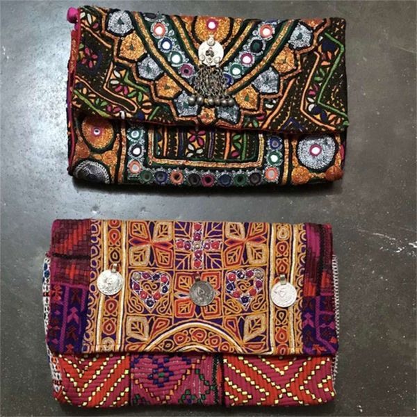 

boho chic indian handmade banjara clutch bag