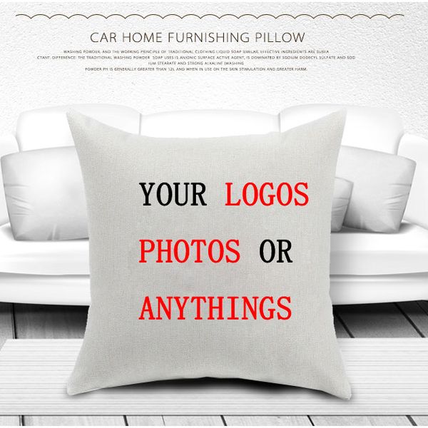 Personalize o travesseiro frente e verso personalizado saco de foto capa de foto sofá cushion diy casal case cosmético