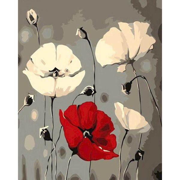 

paintings chenistory nordic flowers diy painting by numbers draw on canvas coloring modern acrylic paint unique gift for home