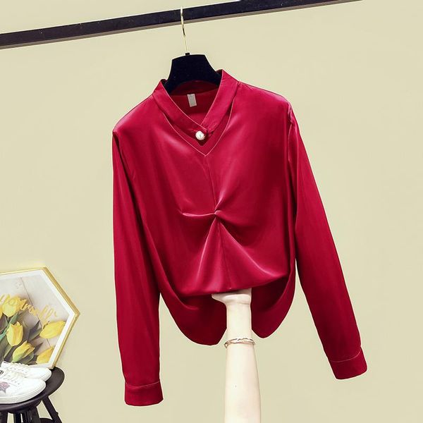 

autumn shirts 2021 women's long sleeves hollow out collar ruffles shirt ladies female casual blouse a3738 blouses &, White
