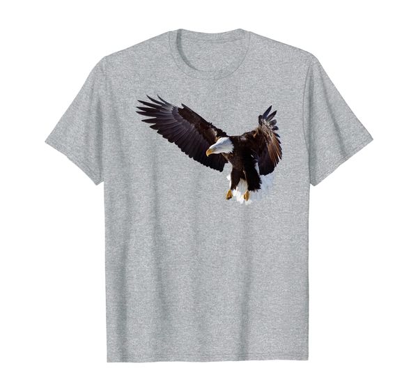 

lovely american bald eagle in flight p portrait t-shirt, White;black
