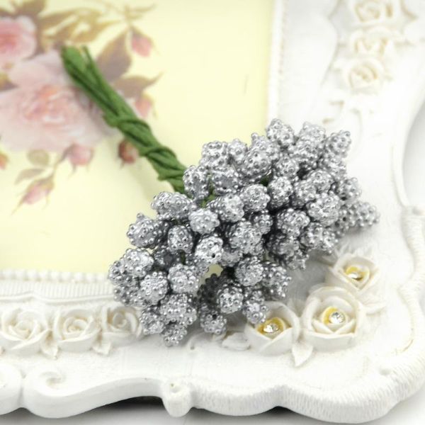 

decorative flowers & wreaths 144pcs mini bud stamens family garden handmade artificial bouquet wedding merry christmas decoration diy pearl